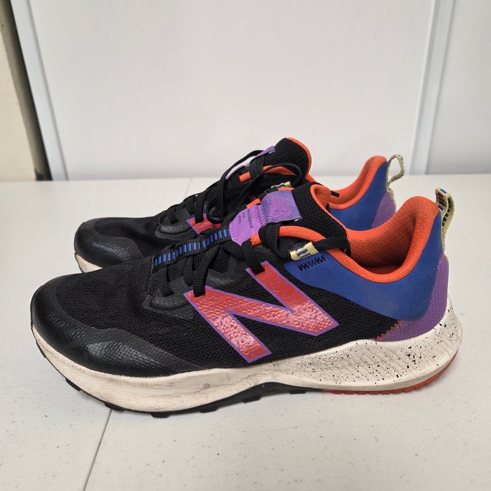 New Balance Nitrel v4 Trail Running Shoes Black Purple Orange WTNTRCK4 Womens 11
